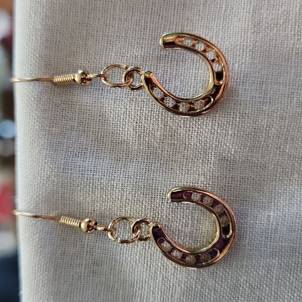 Horseshoe pierced earrings